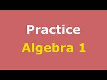 Video thumbnail for Algebra 1 Practice Full Course | Practice Sets | Practice Test Solutions