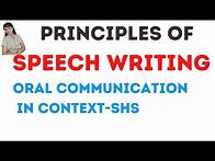 Video thumbnail for Principles of effective speech writing| Oral communication in Context