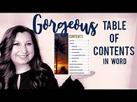 Video thumbnail for Table of Contents in Word - Easy Pro Design!
