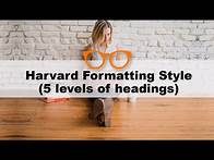 Video thumbnail for 5 levels of headings harvard style
