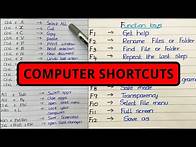 Video thumbnail for Computer Shortcuts | Keyboard Shortcuts in Windows || Basic Computer Shortcut Keys