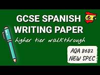 Video thumbnail for GCSE Spanish: AQA NEW SPEC Writing Paper Walkthrough