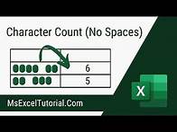 Video thumbnail for How to Count Characters in a Cell with or Without Spaces in Excel