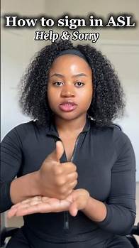 Video thumbnail for ASL words: How to sign “help” and “sorry” in #asl
