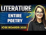 Video thumbnail for Complete Poetry | English Literature | Class 10 ICSE Boards 2025 | Juhi Singh
