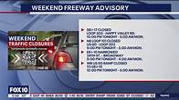 Video thumbnail for Phoenix weekend freeway closures (July 26-29)
