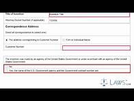 Video thumbnail for Provisional Application for Patent Cover Sheet SB16