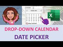 Video thumbnail for Excel date picker: insert an excel date picker calendar in a cell