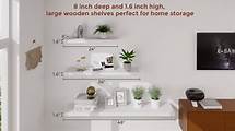 Video thumbnail for Floating Shelves 48 Inch Long, 8" Deep White Floating Shelf Wall Mounted, Deep & Thick Wall Shelf for Fireplace Mantel, Large Display Storage Shelving for Books, Living Room, Bedroom, Set of 1