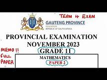 Video thumbnail for Mathematics Grade 11 November 2023 Paper 2 Memo Full Paper Term 4 @mathszoneafricanmotives