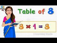 Video thumbnail for Table of 8 | Table Of 8 With Activity | Learn Multiplication | E-Learning Studio