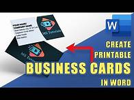 Video thumbnail for [TUTORIAL] How to Create Professional PRINTABLE BUSINESS CARDS in Word (Easily!)