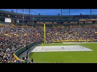 Video thumbnail for Crowds were sent into the Lambeau Field stadium seating during the NFL Draft