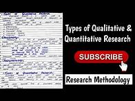 Video thumbnail for Types of Qualitative and Quantitative Research With Easy Notes