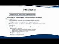 Video thumbnail for M&D Research Training workshop - Stats - Questionnaire Design