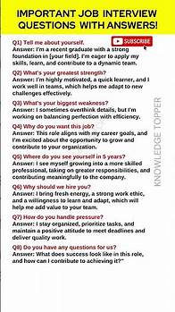 Video thumbnail for 8 Most Important Job Interview Questions and Answers
