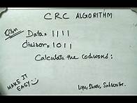 Video thumbnail for Generate codeword in CRC Algorithm. Take 1111 as dataword and 1011 as divisor.