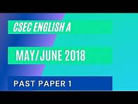 Video thumbnail for CSEC English A May/June 2018 Past Paper 1/Multiple Choice (Part 2) (Comprehension)