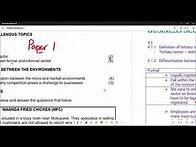 Video thumbnail for GRADE 10 BUSINESS STUDIES PAPER 1 BUSINESS SECTORS SECTION B