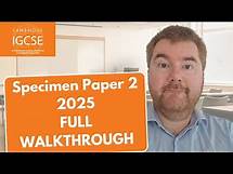 Video thumbnail for iGCSE Maths Paper 2 Specimen A (2025): Full Walkthrough & Top Tips!