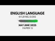Video thumbnail for O-Level English May June 2020 Paper 11 - Writing (Solutions Tips & Tricks) 1123/11