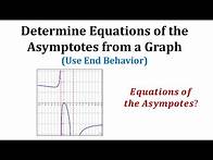 Video thumbnail for Determine Equation of Asymptotes Using a Graph (End Behavior)