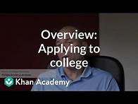 Video thumbnail for Overview: Applying to college