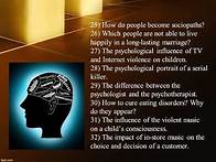 Video thumbnail for Psychology Research Paper Topics