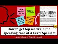Video thumbnail for How to answer the A-Level Spanish stimulus card!