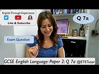 Video thumbnail for GCSE English Language - Paper 2 Section A: Question 7 a - Edexcel