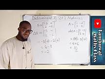 Video thumbnail for How To Find The Determinant Of 2x2 Matrix.