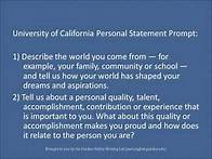 Video thumbnail for Purdue OWL: Personal Statements