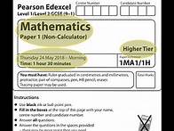 Video thumbnail for EDEXCEL GCSE Maths. June 2018. Paper 1. Higher. Non-Calculator. 1H.