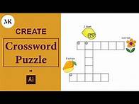 Video thumbnail for How to create a crossword puzzle in Adobe illustrator | puzzle worksheets