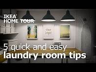 Video thumbnail for 5 Quick & Easy Laundry Room Storage Tips - IKEA Home Tour