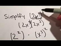 Video thumbnail for How to simplify (2x^3)^2