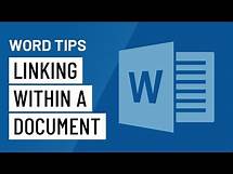 Video thumbnail for Word Quick Tip: Linking Within a Document