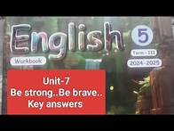 Video thumbnail for 5th std term-3 English workbook unit-7 Be strong..Be brave key answers..2024-25
