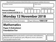 Video thumbnail for GCSE Maths Nov 2018 Paper 3 (Foundation) Pearson Edexcel (Complete)