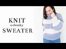 Video thumbnail for How to Knit an Oversized Chunky Knit Sweater | Free Beginner Knitting Pattern | Step by Step