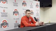 Video thumbnail for Ohio State's Jake Diebler takes Aaron Bradshaw questions after Campbell win