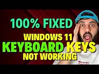 Video thumbnail for Fix Windows 11 Keyboard Keys not Working