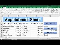 Video thumbnail for how to create a appointment scheduler in excel