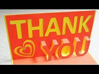 Video thumbnail for Thank you pop up card - learn how to make a thankyou popup card from template - EzyCraft