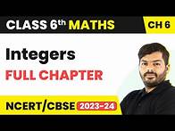 Video thumbnail for Integers - Full Chapter Explanation and NCERT Solutions | Class 6 Maths Chapter 6