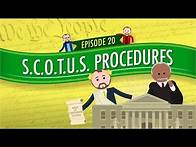 Video thumbnail for Supreme Court of the United States Procedures: Crash Course Government and Politics #20