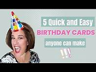 Video thumbnail for 5 Quick and Easy DIY Birthday Cards Anyone Can Make in Minutes