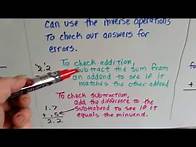 Video thumbnail for Grade 6 Math #2.1, Add or Subtract Decimals