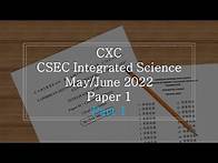 Video thumbnail for 2022 CXC CSEC Integrated Science Paper 1 (Part 1)