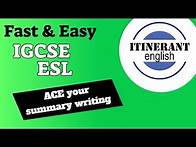 Video thumbnail for IGCSE English as a second language 0510/0511 - Ace your summary writing
